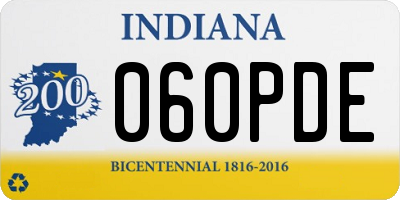 IN license plate 060PDE