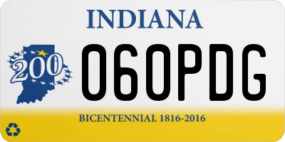 IN license plate 060PDG