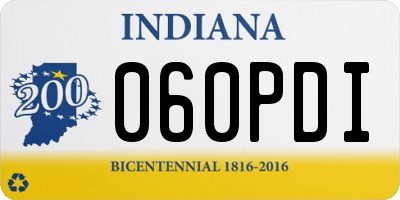 IN license plate 060PDI