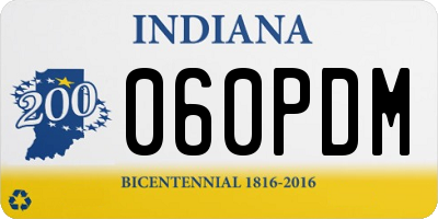 IN license plate 060PDM