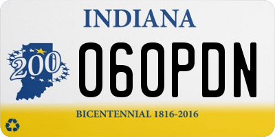 IN license plate 060PDN