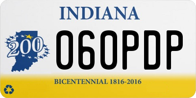 IN license plate 060PDP