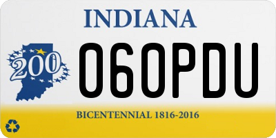 IN license plate 060PDU