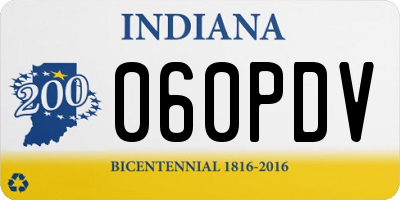 IN license plate 060PDV