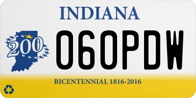 IN license plate 060PDW