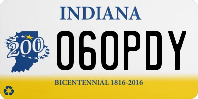 IN license plate 060PDY