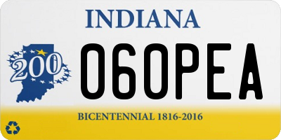 IN license plate 060PEA