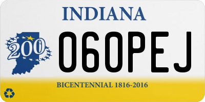 IN license plate 060PEJ