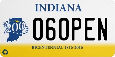 IN license plate 060PEN