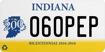 IN license plate 060PEP