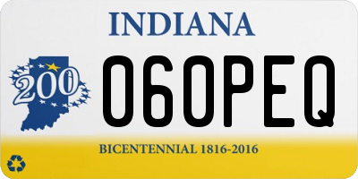 IN license plate 060PEQ