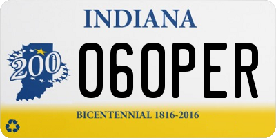 IN license plate 060PER