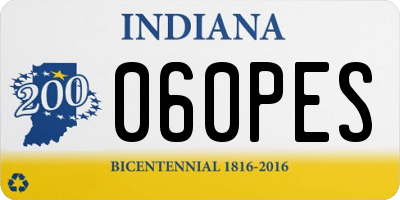 IN license plate 060PES