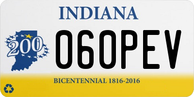 IN license plate 060PEV