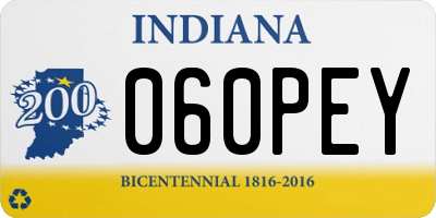 IN license plate 060PEY