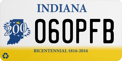 IN license plate 060PFB