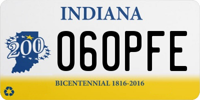 IN license plate 060PFE