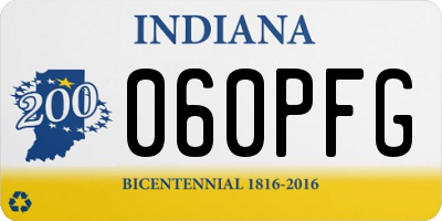IN license plate 060PFG