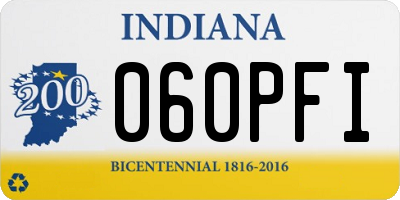 IN license plate 060PFI