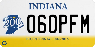 IN license plate 060PFM