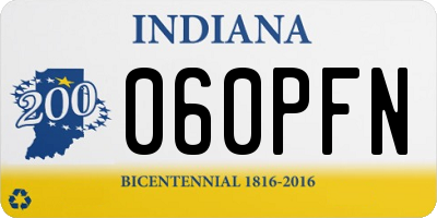 IN license plate 060PFN