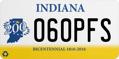 IN license plate 060PFS