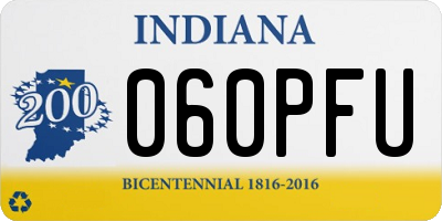 IN license plate 060PFU