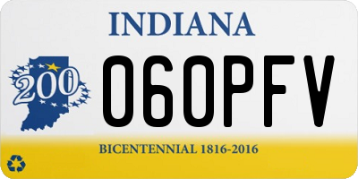 IN license plate 060PFV