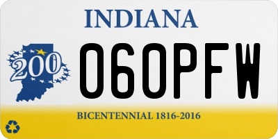 IN license plate 060PFW