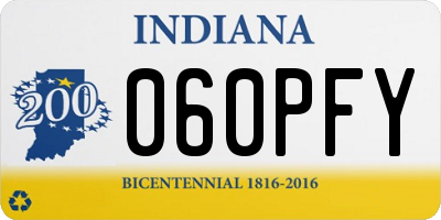 IN license plate 060PFY
