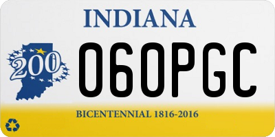 IN license plate 060PGC