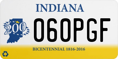 IN license plate 060PGF