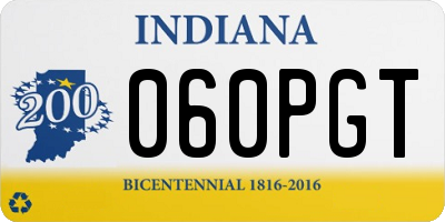 IN license plate 060PGT