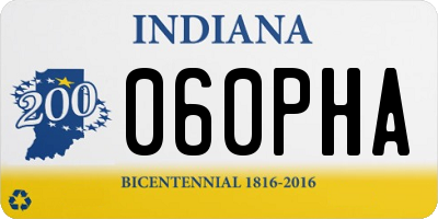 IN license plate 060PHA