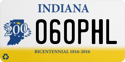 IN license plate 060PHL