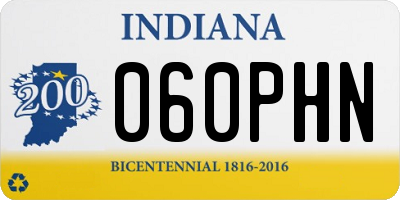 IN license plate 060PHN