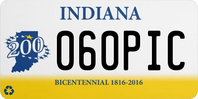 IN license plate 060PIC