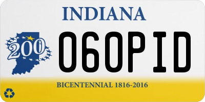IN license plate 060PID