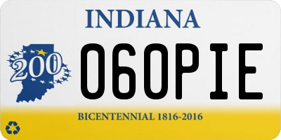 IN license plate 060PIE