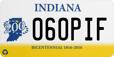 IN license plate 060PIF