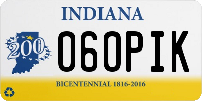 IN license plate 060PIK