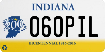 IN license plate 060PIL