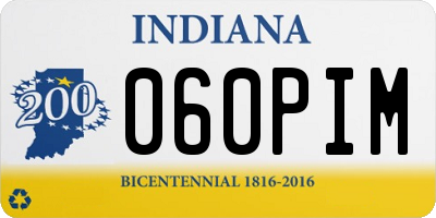 IN license plate 060PIM