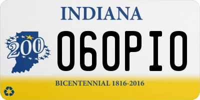 IN license plate 060PIO