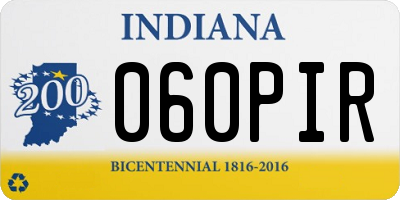IN license plate 060PIR