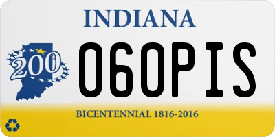 IN license plate 060PIS