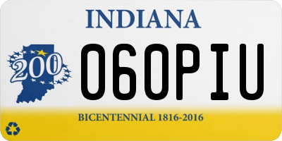 IN license plate 060PIU