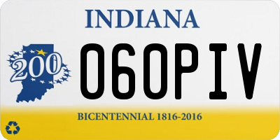 IN license plate 060PIV