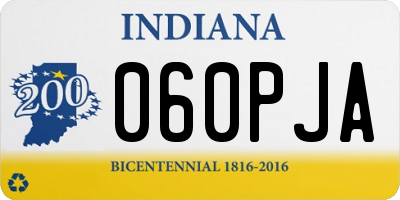 IN license plate 060PJA