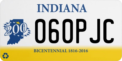 IN license plate 060PJC